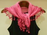 Mini xale Pink goiaba 50% algodão